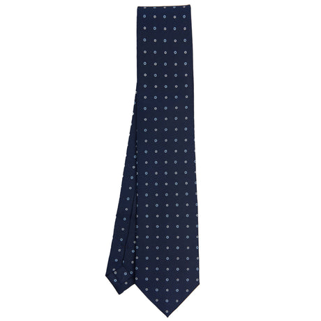 CRAVATTA SARTORIALE EXTRA LONG IN SETA BLU SCURO