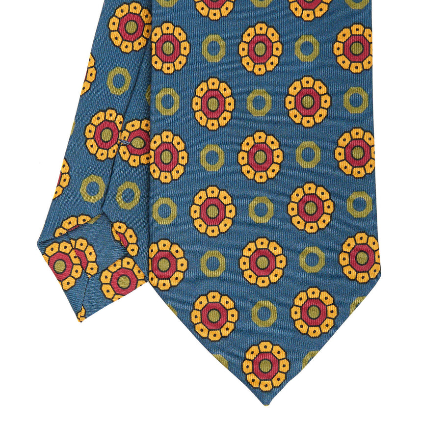 MID BLUE HERITAGE COLLECTION SILK TIE
