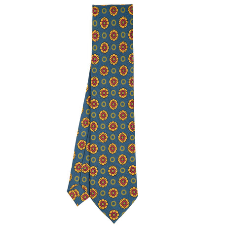 MID BLUE HERITAGE COLLECTION SILK TIE