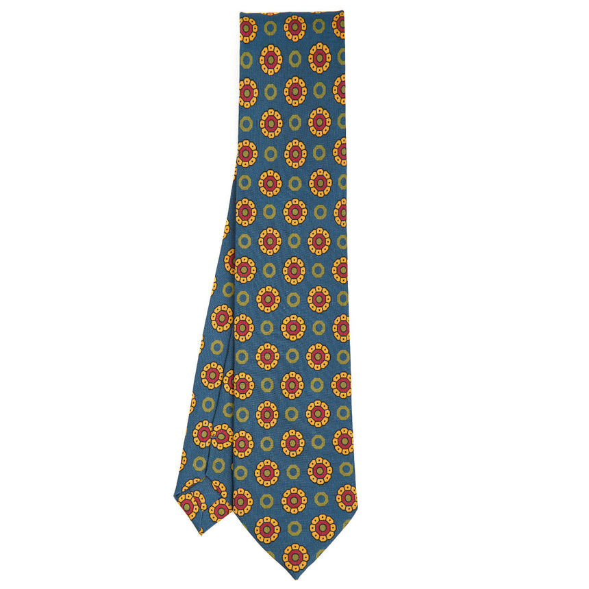 MID BLUE HERITAGE COLLECTION SILK TIE