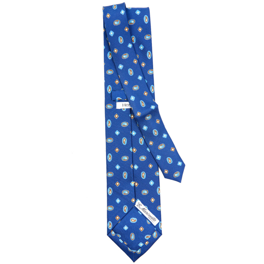 BLUE EXTRA LONG SILK TIE