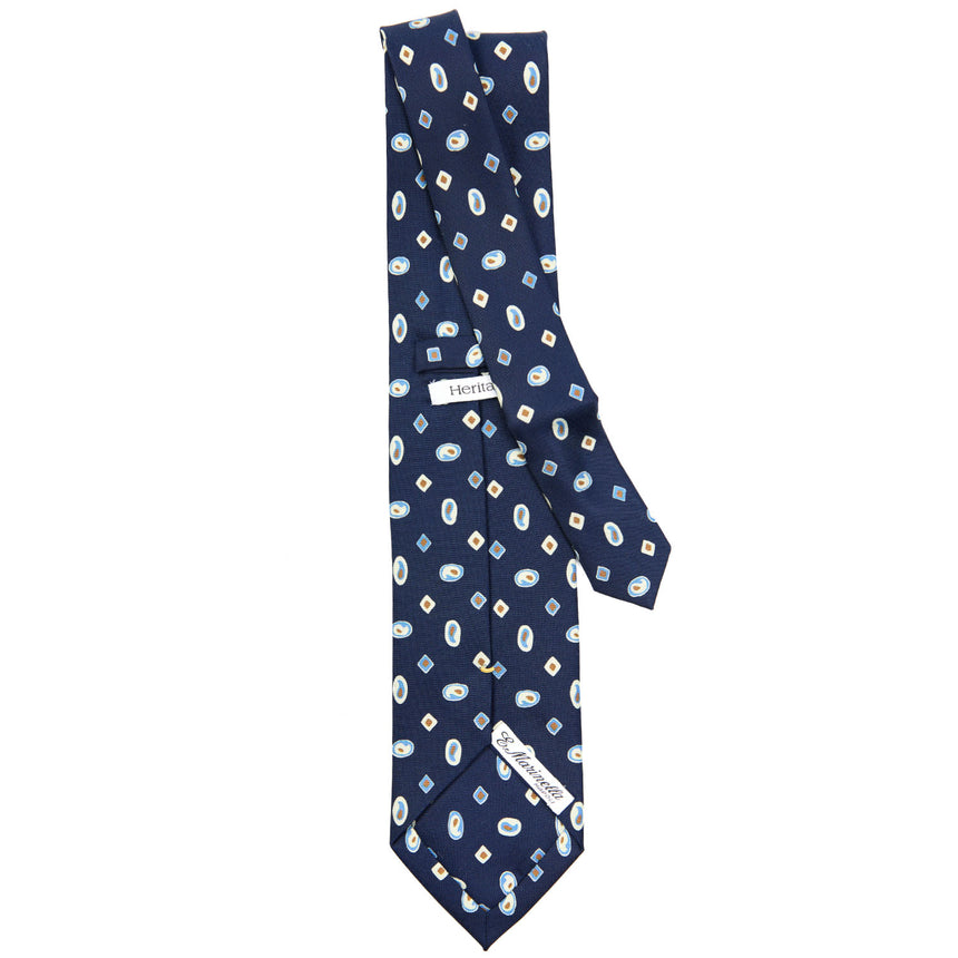 CRAVATTA SARTORIALE EXTRA LONG IN SETA BLU SCURO