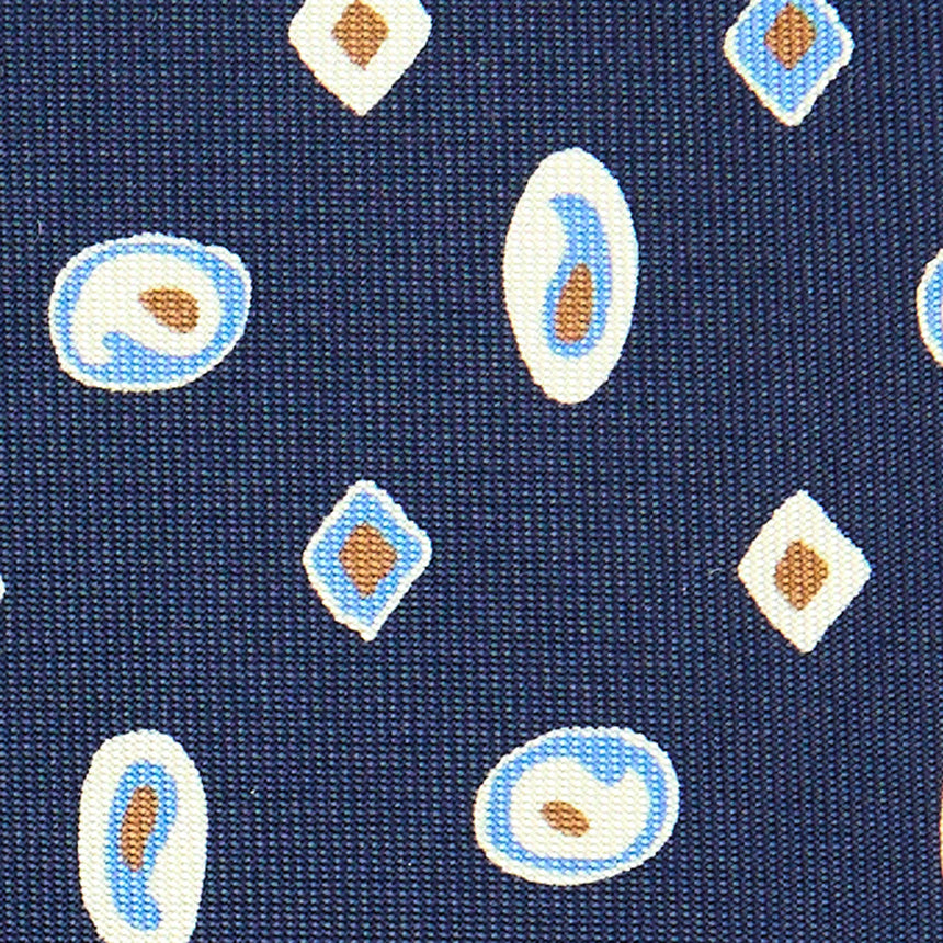 CRAVATTA SARTORIALE EXTRA LONG IN SETA BLU SCURO