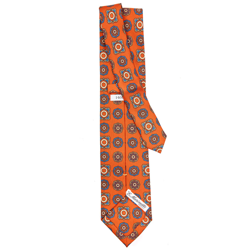 CRAVATTA SARTORIALE EXTRA LONG IN SETA ARANCIONE
