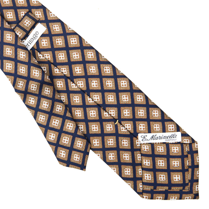 CRAVATTA SARTORIALE EXTRA LONG IN SETA BLU SCURO