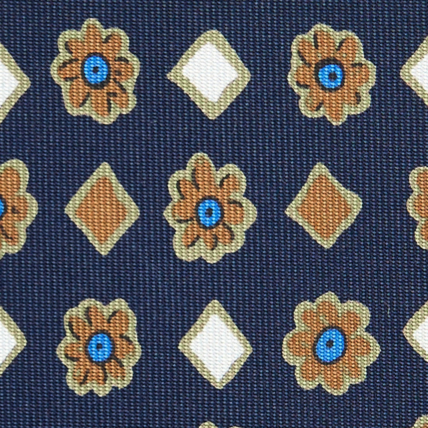 CRAVATTA SARTORIALE EXTRA LONG IN SETA BLU SCURO