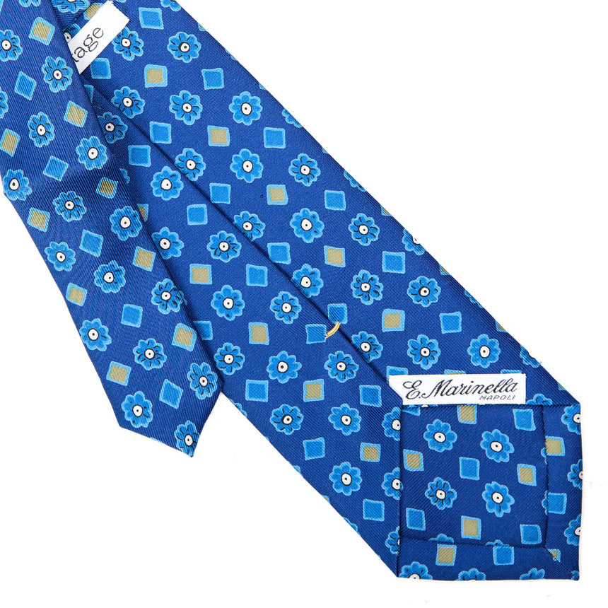 BLUE EXTRA LONG SILK TIE
