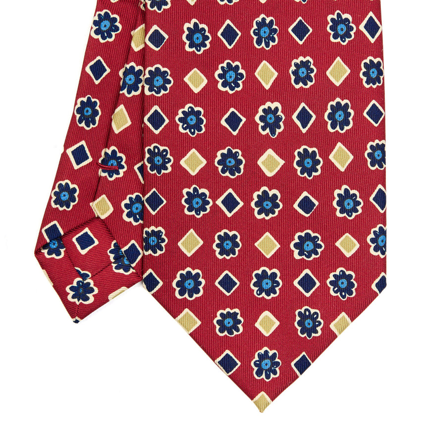 CRAVATTA SARTORIALE EXTRA LONG IN SETA BORDEAUX