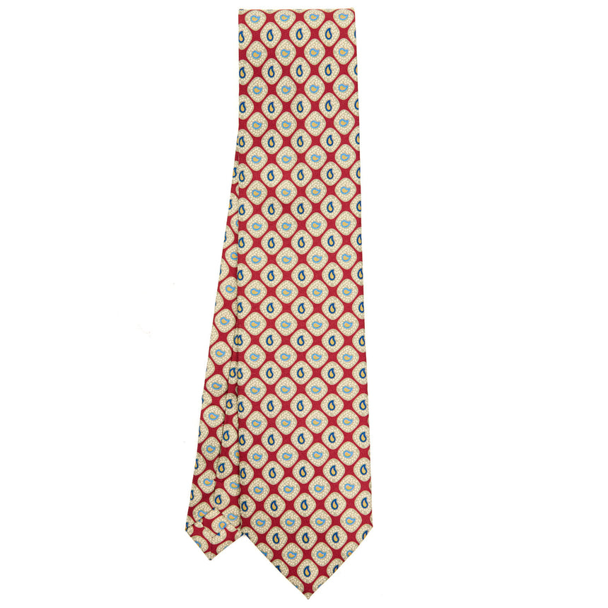 CRAVATTA SARTORIALE EXTRA LONG IN SETA BORDEAUX