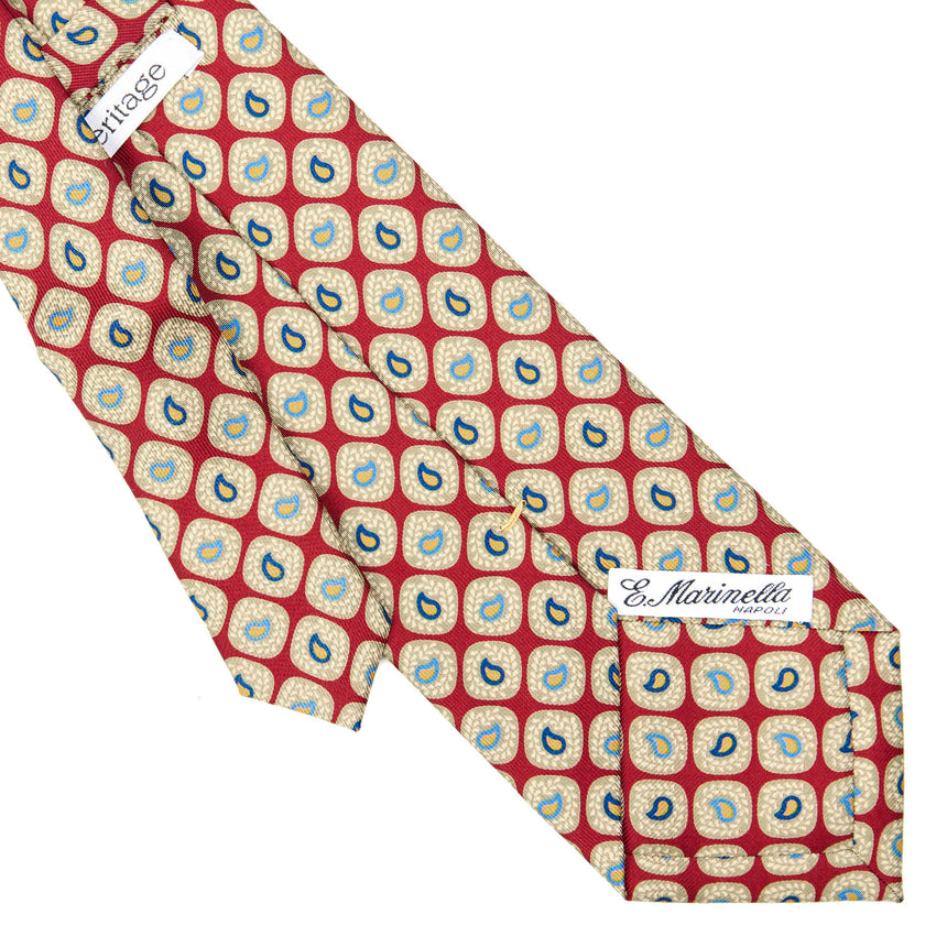 CRAVATTA SARTORIALE EXTRA LONG IN SETA BORDEAUX