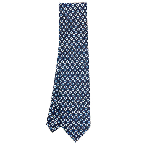CRAVATTA SARTORIALE EXTRA LONG IN SETA BLU SCURO