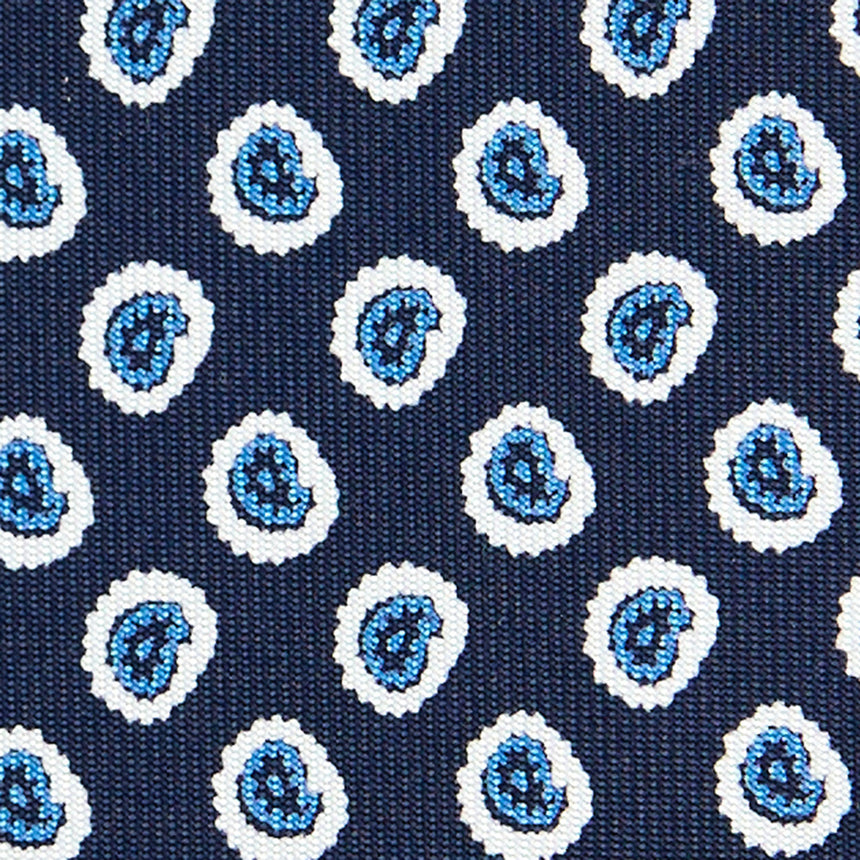 CRAVATTA SARTORIALE EXTRA LONG IN SETA BLU SCURO
