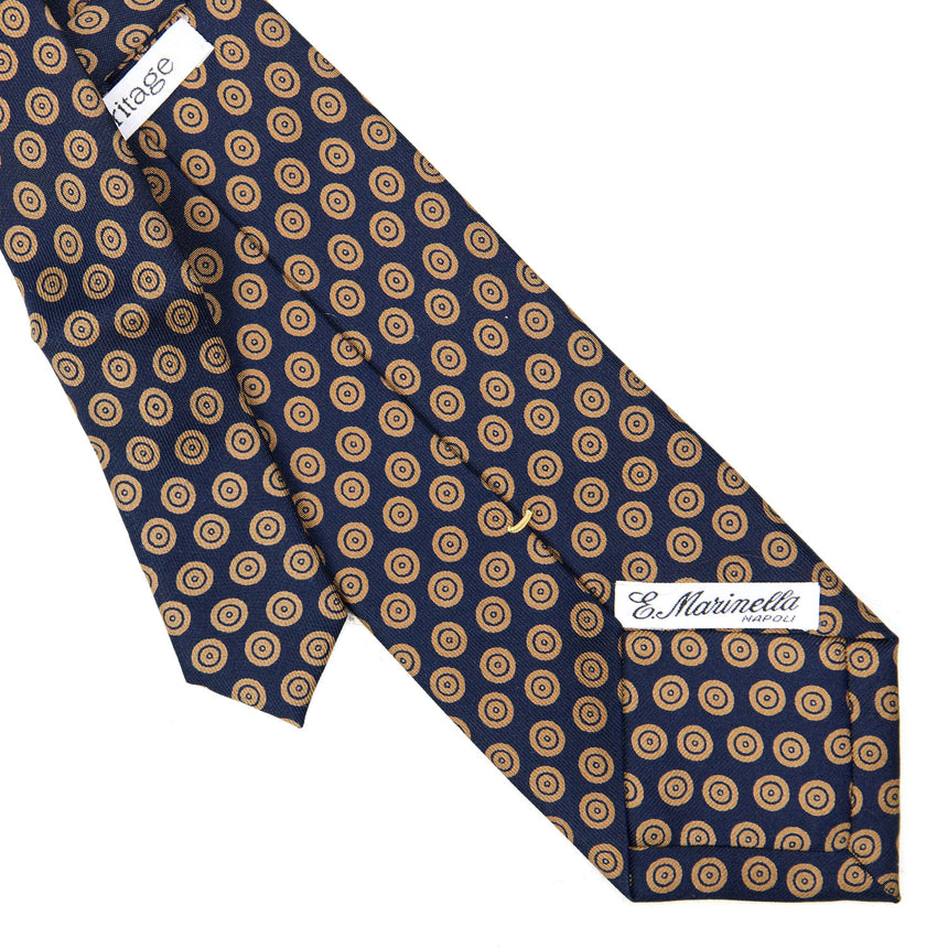 CRAVATTA SARTORIALE EXTRA LONG IN SETA BLU SCURO