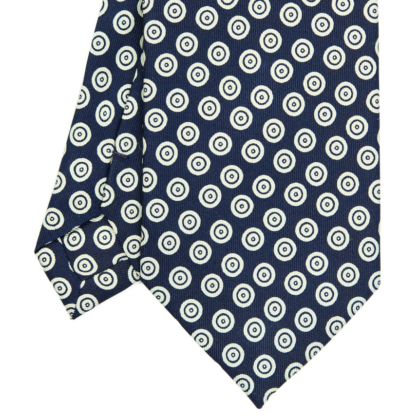 CRAVATTA SARTORIALE EXTRA LONG IN SETA BLU SCURO