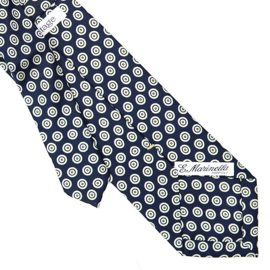 CRAVATTA SARTORIALE EXTRA LONG IN SETA BLU SCURO