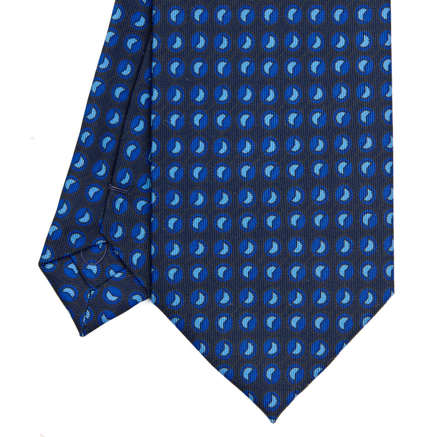 CRAVATTA SARTORIALE EXTRA LONG IN SETA BLU SCURO