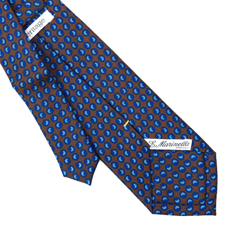 CRAVATTA SARTORIALE EXTRA LONG IN SETA MARRONE SCURO