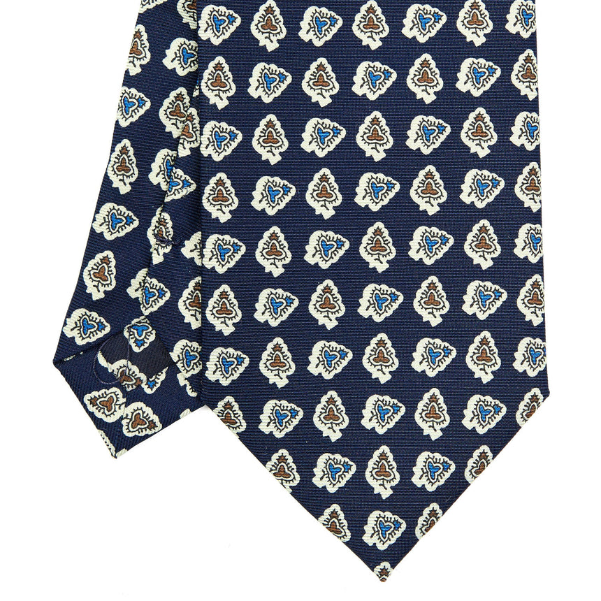 CRAVATTA SARTORIALE EXTRA LONG IN SETA BLU SCURO