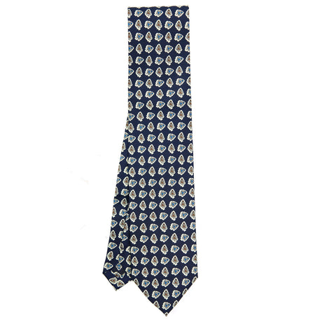 CRAVATTA SARTORIALE EXTRA LONG IN SETA BLU SCURO