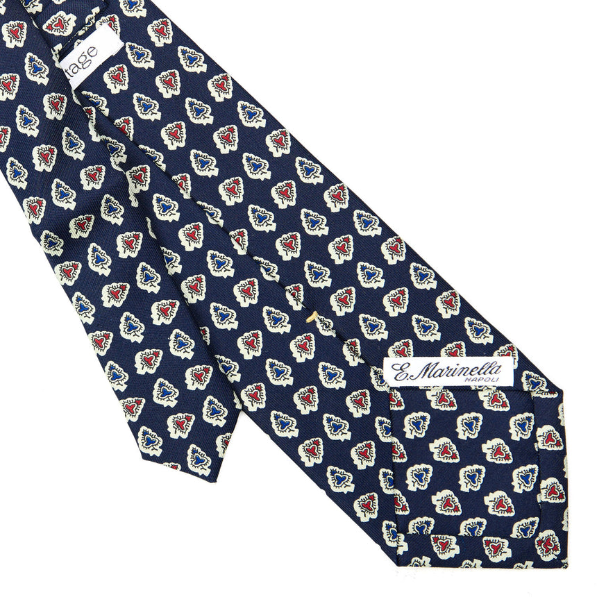 DARK BLUE EXTRA LONG SILK TIE
