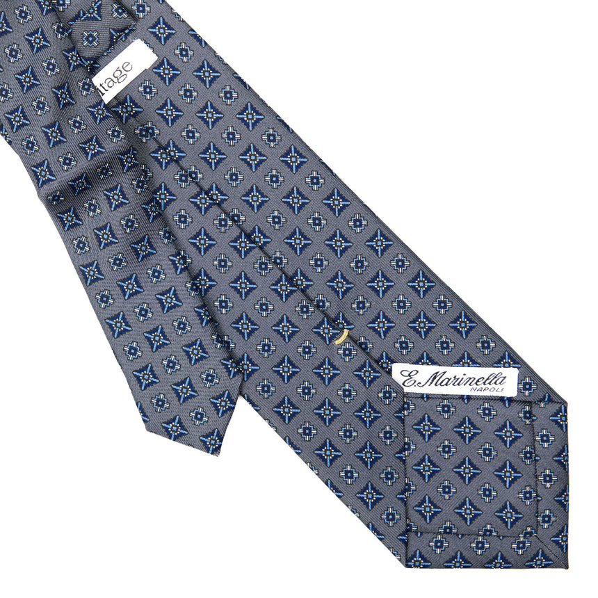 CRAVATTA SARTORIALE EXTRA LONG IN SETA GRIGIO SCURO