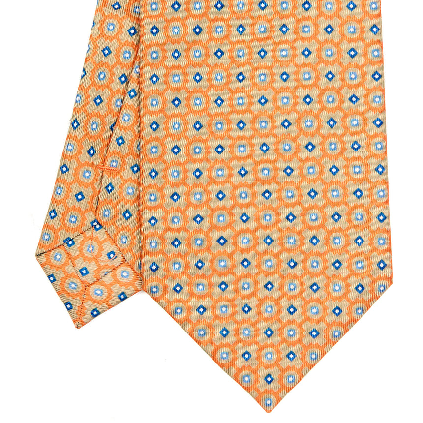 CRAVATTA SARTORIALE EXTRA LONG IN SETA ARANCIONE