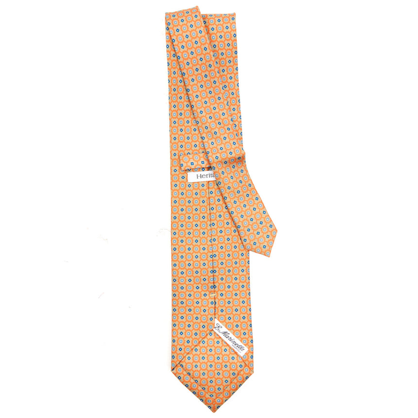 CRAVATTA SARTORIALE EXTRA LONG IN SETA ARANCIONE