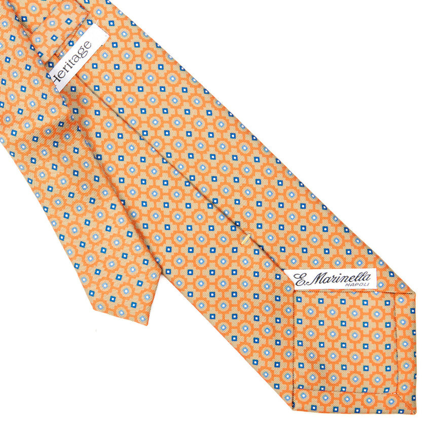 CRAVATTA SARTORIALE EXTRA LONG IN SETA ARANCIONE