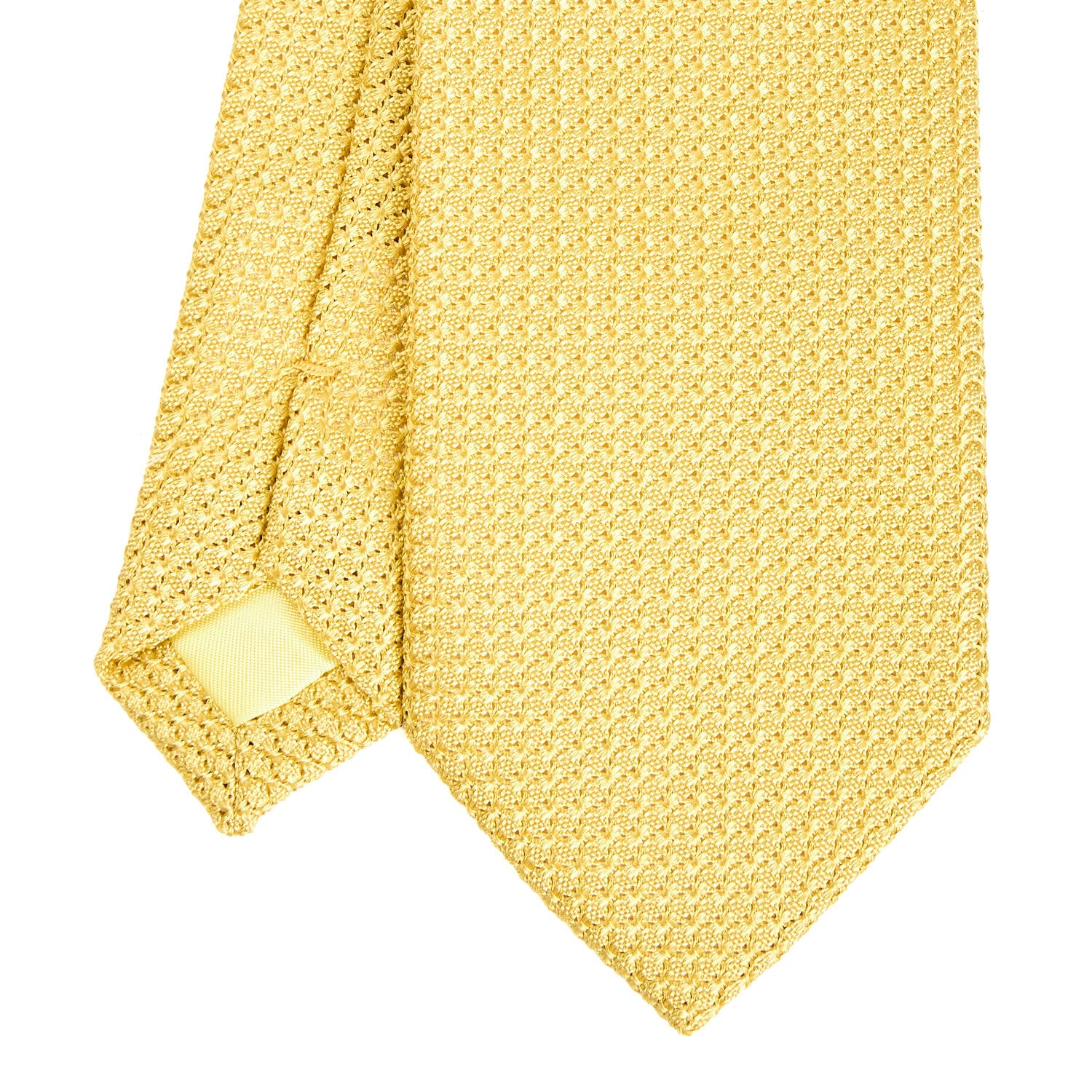 E. Marinella ゴールド ネクタイ Yellow Sartorial Granadine Silk Tie – E.Marinella