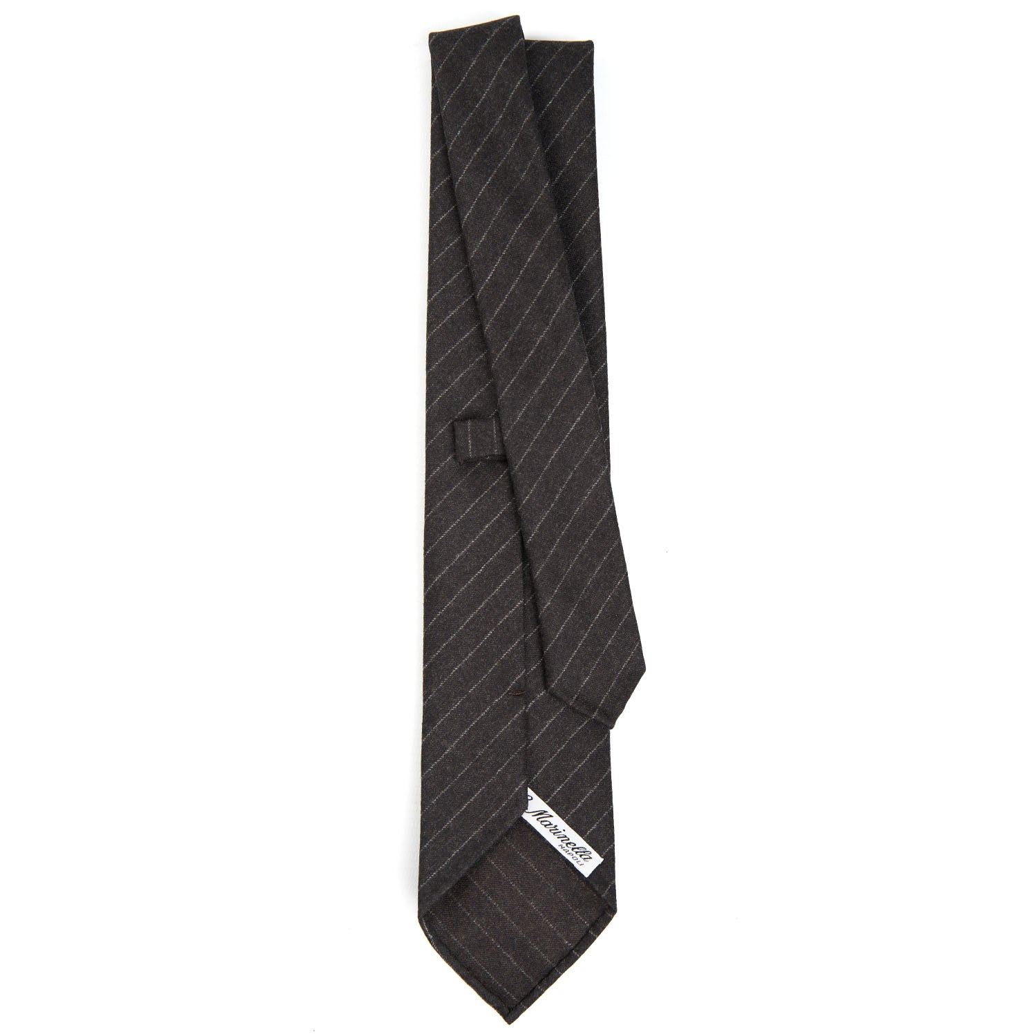 Dark Grey Classic Unlined Wool Tie - Striped – E.Marinella