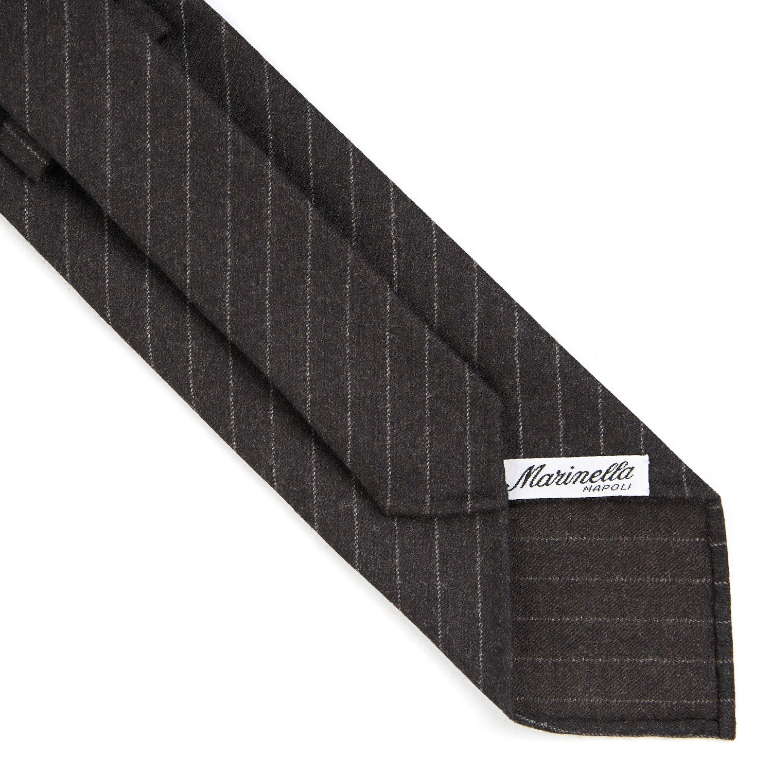 Dark Grey Classic Unlined Wool Tie - Striped – E.Marinella