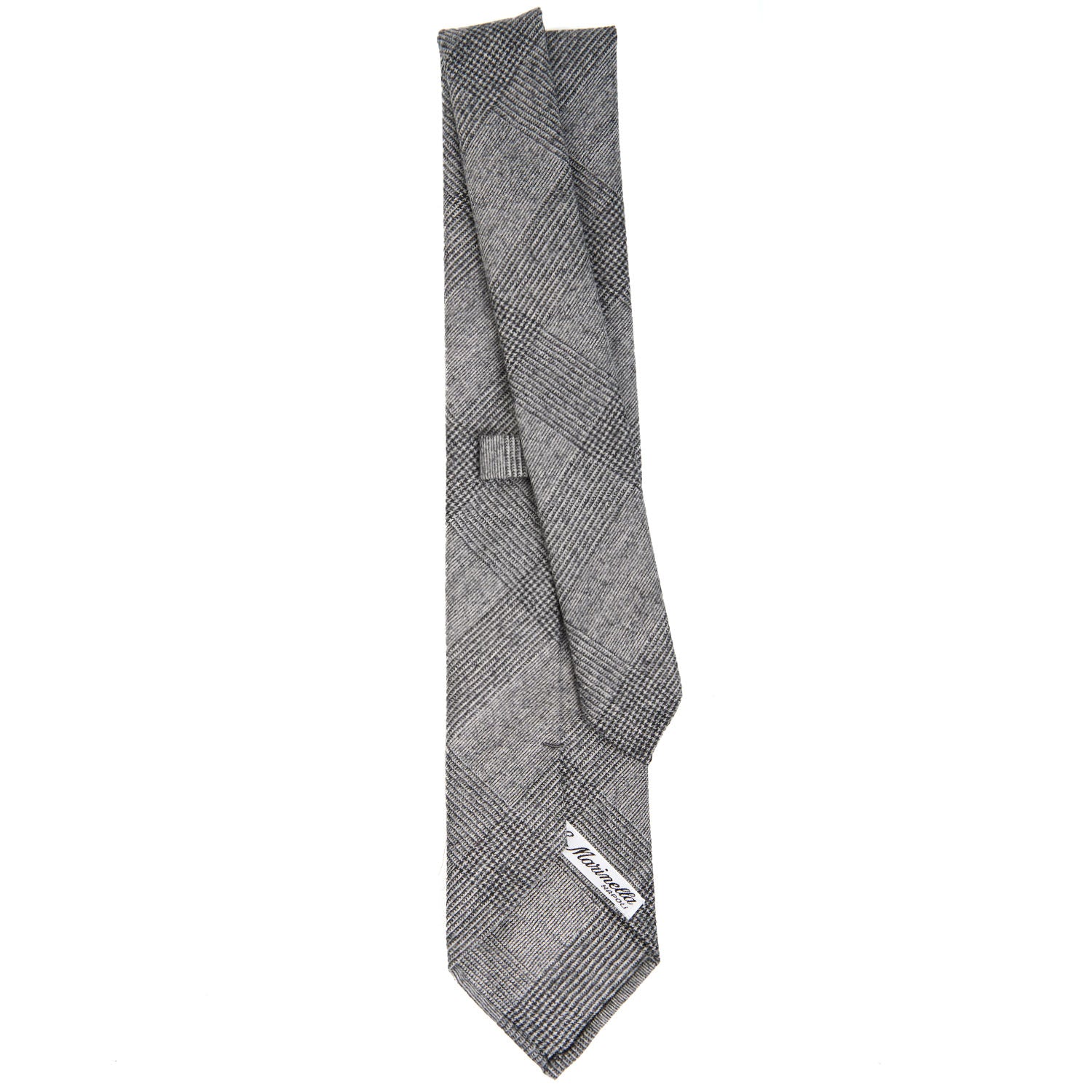 Light Grey Classic Unlined Wool Tie - Glen Check – E.Marinella