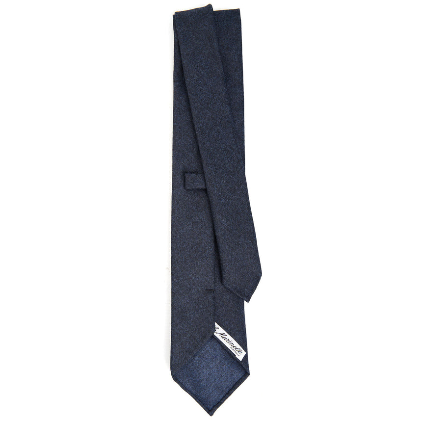 DARK BLUE CLASSIC UNLINED WOOL TIE