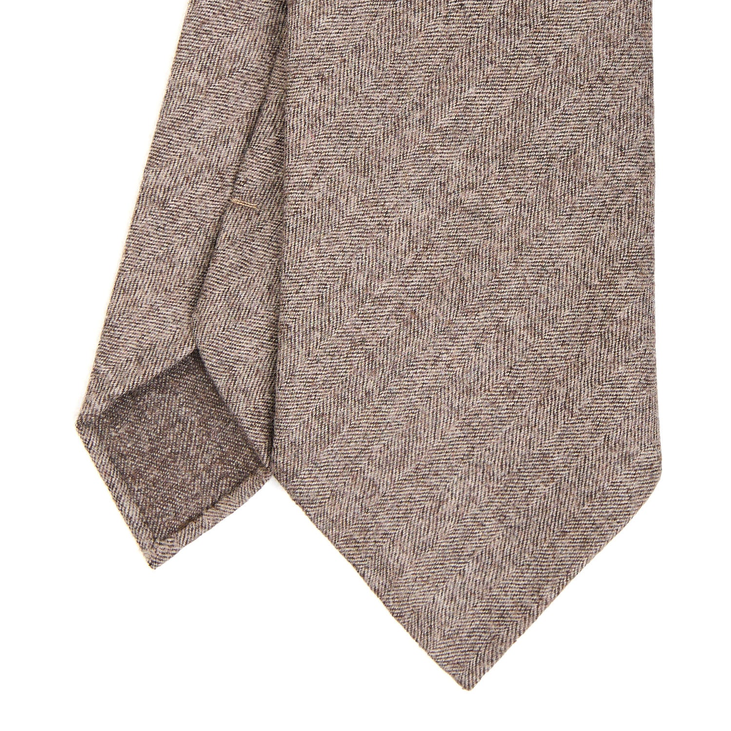 Beige Classic Unlined Wool Tie - Solid Color – E.Marinella