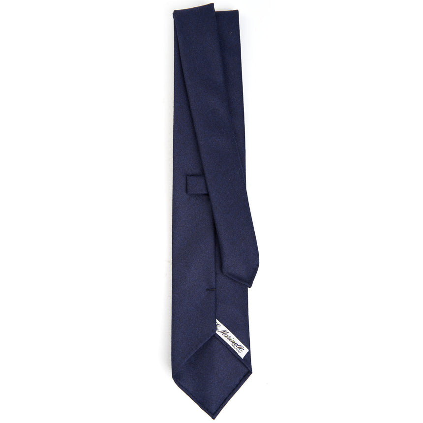 CRAVATTA CLASSICA IN LANA SFODERATA BLU SCURO