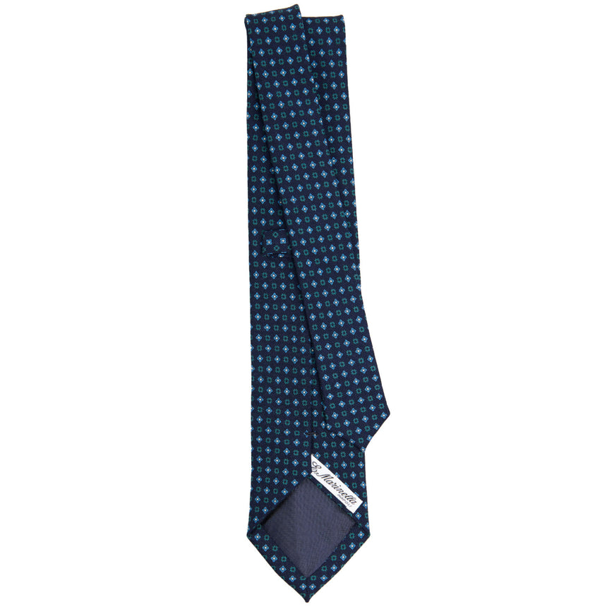 CRAVATTA CLASSICA IN LANA BLU SCURO