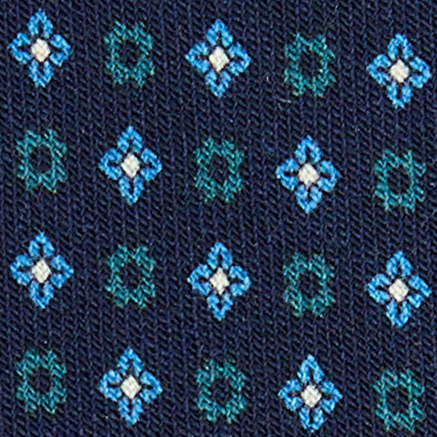 CRAVATTA CLASSICA IN LANA BLU SCURO