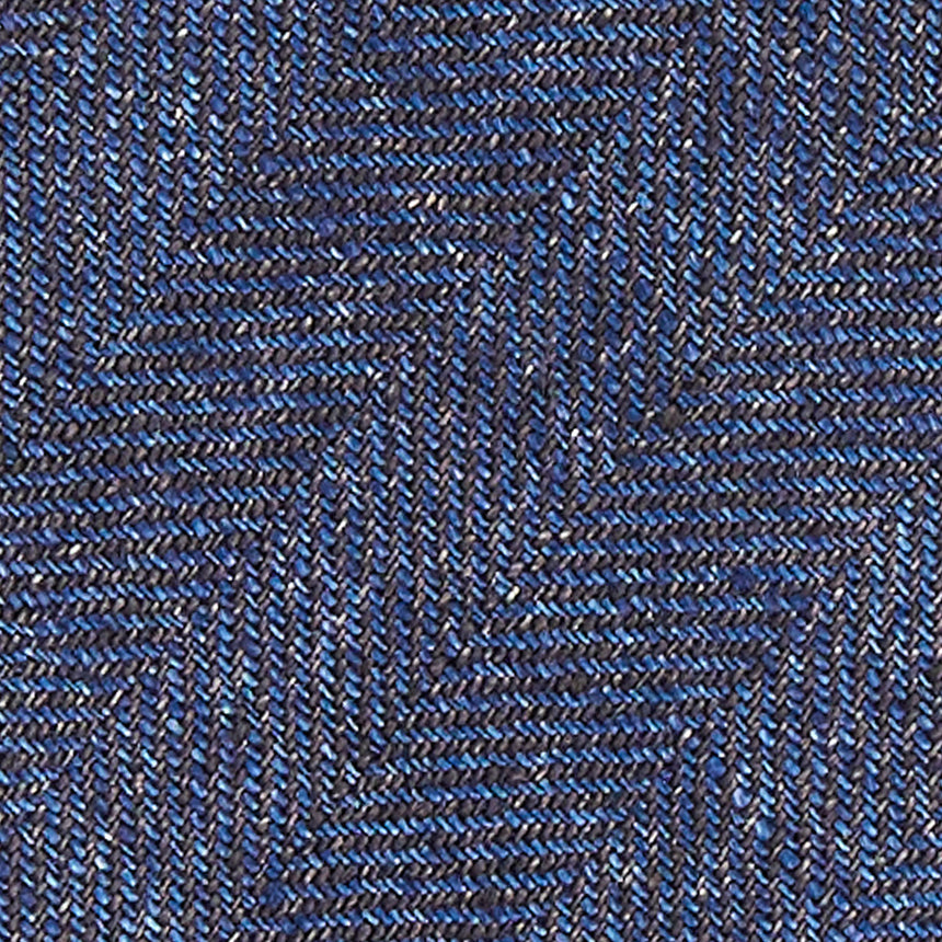 BLUE SARTORIAL LINEN AND COTTON TIE