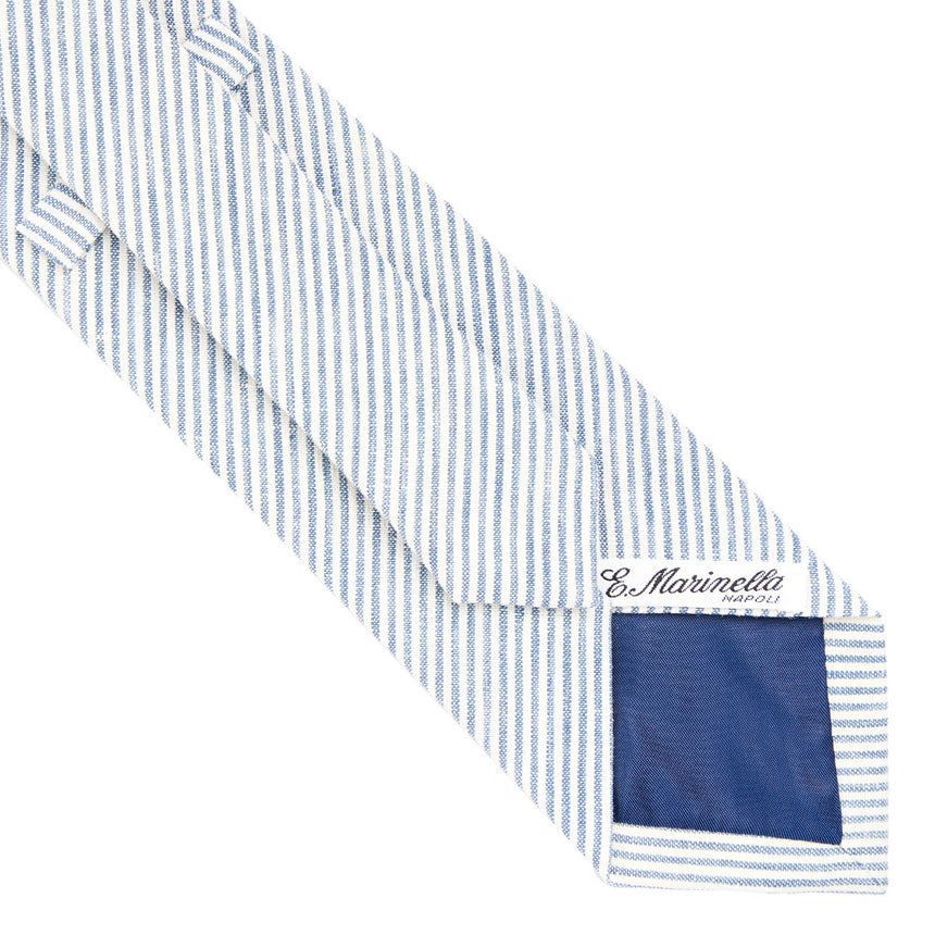 LIGHT BLUE SARTORIAL LINEN AND COTTON TIE