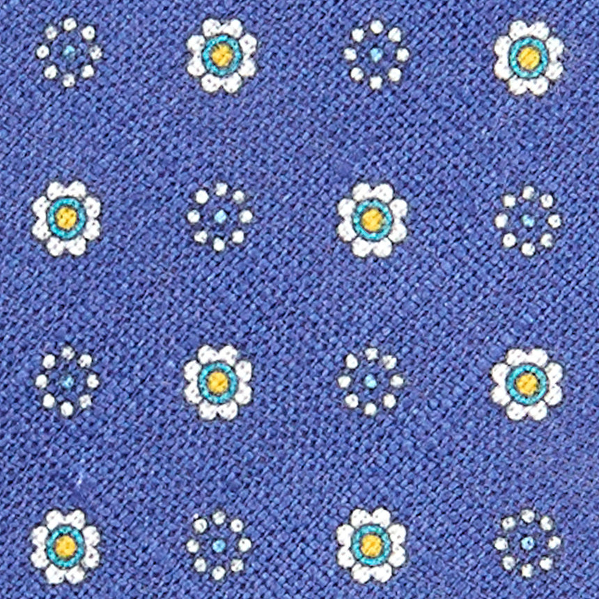 CRAVATTA SARTORIALE IN LINO BLU