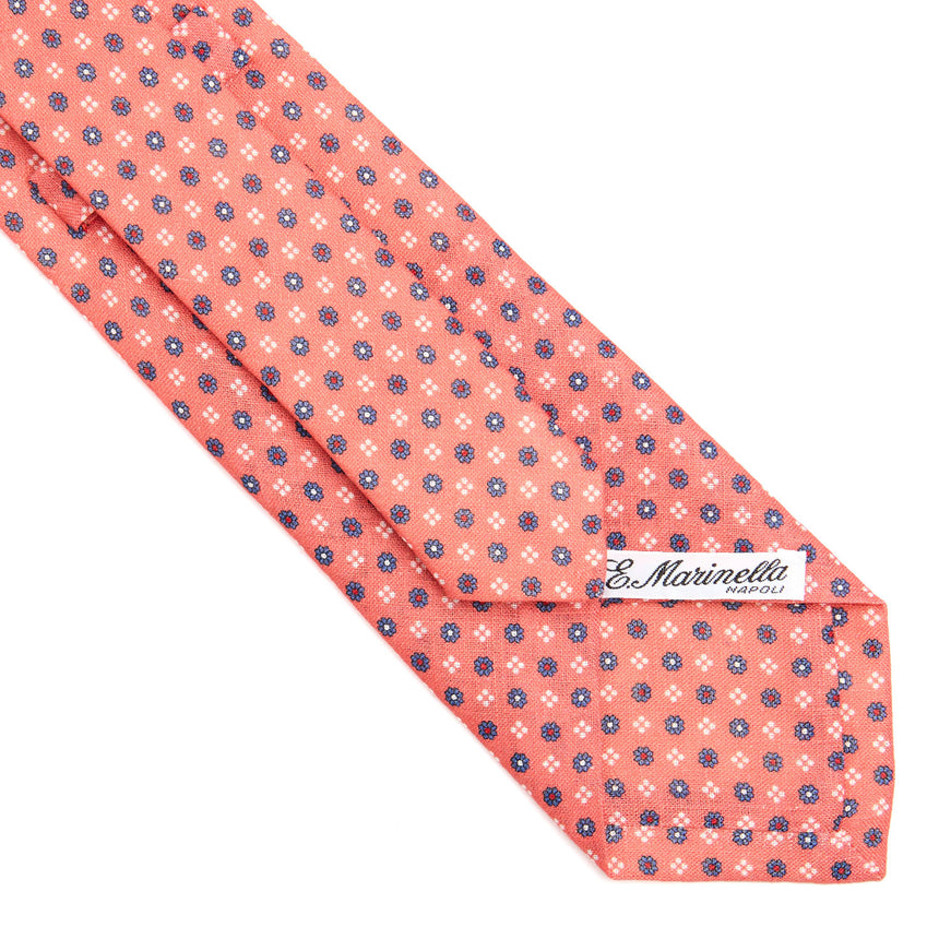 CRAVATTA SARTORIALE IN LINO ROSA