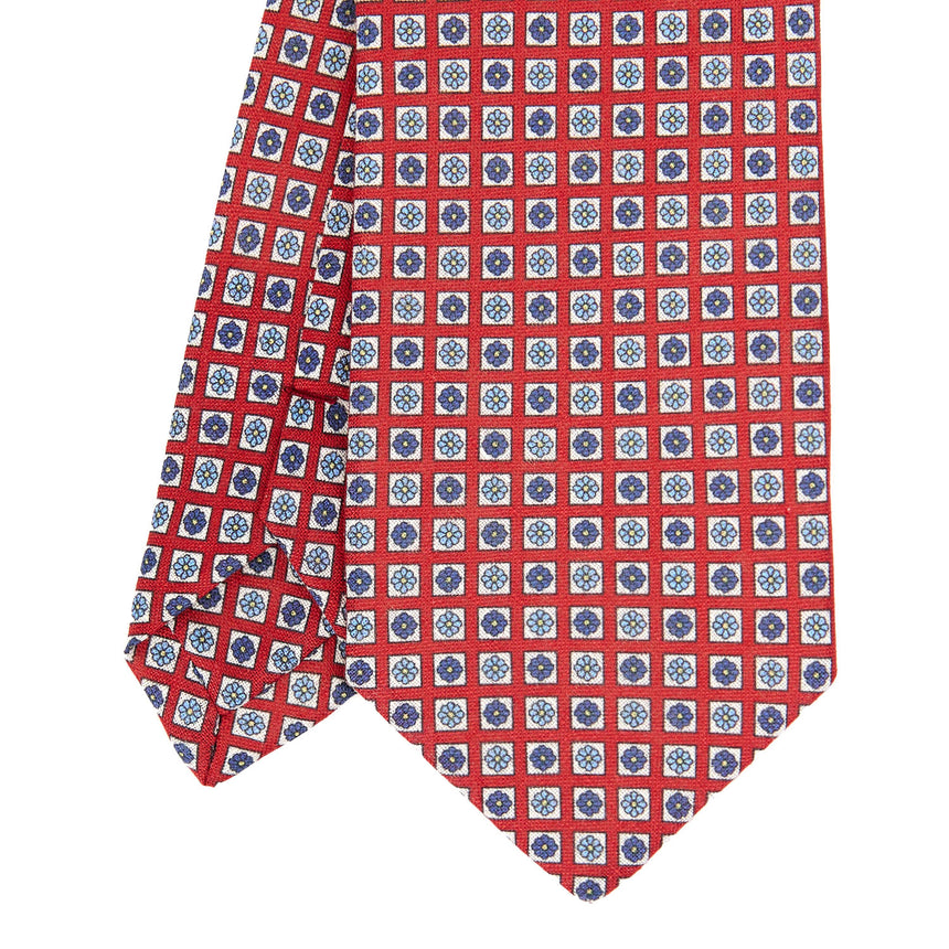 CRAVATTA SARTORIALE IN LINO ROSSA