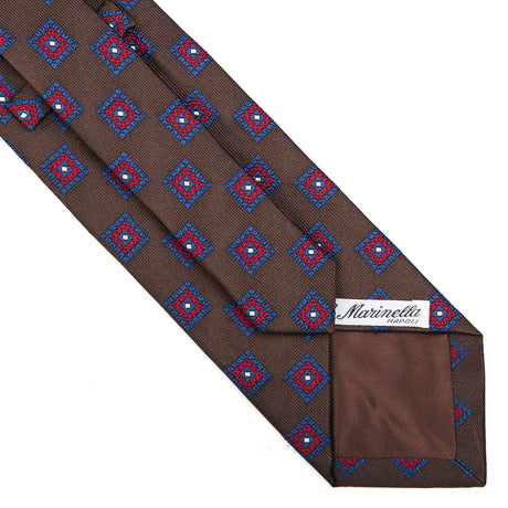DARK BROWN SARTORIAL JACQUARD SILK TI