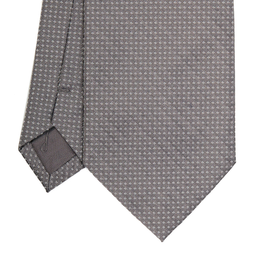 LIGHT GREY CEREMONIAL JACQUARD SILK TIE