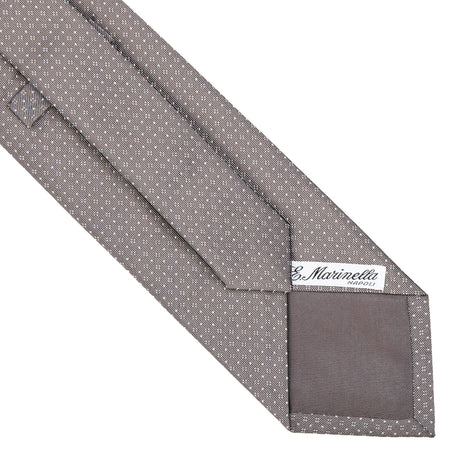 LIGHT GREY CEREMONIAL JACQUARD SILK TIE