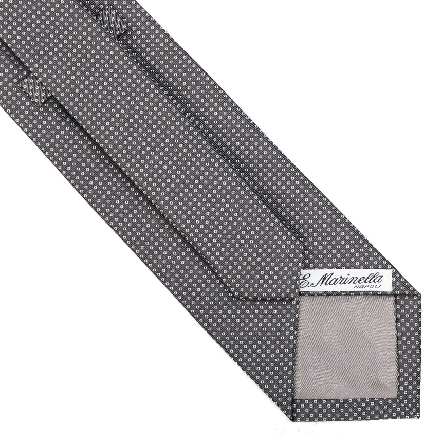 LIGHT GREY CEREMONIAL JACQUARD SILK TIE