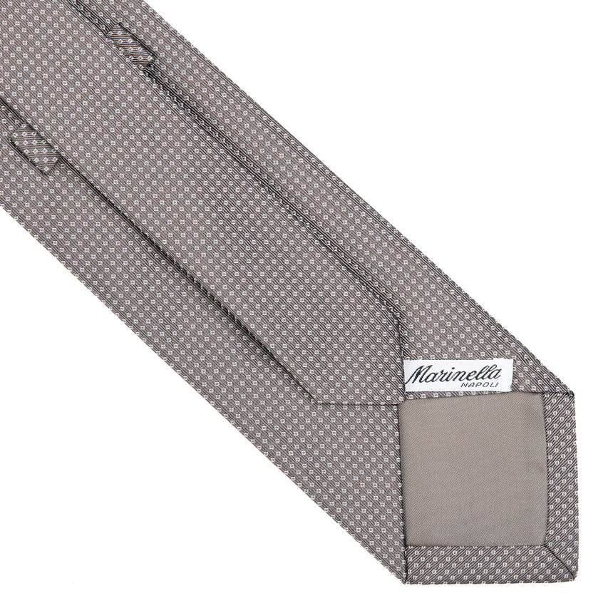 LIGHT GREY CEREMONIAL JACQUARD SILK TIE