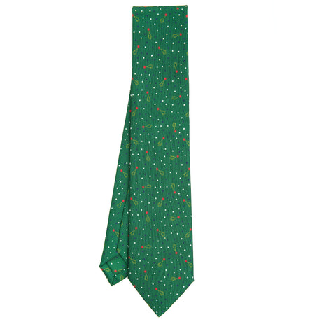 DARK GREEN SARTORIAL HOLIDAY SILK TIE