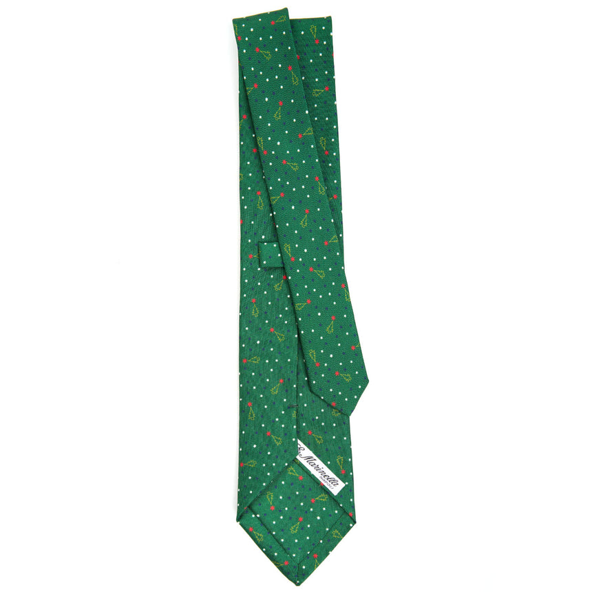 DARK GREEN SARTORIAL HOLIDAY SILK TIE