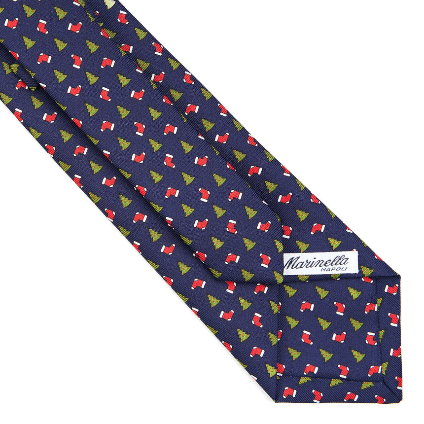 DARK BLUE SARTORIAL HOLIDAY SILK TIE